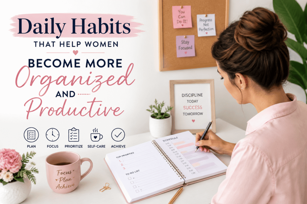 Daily Habits That Help Women Become More Organized and Productive